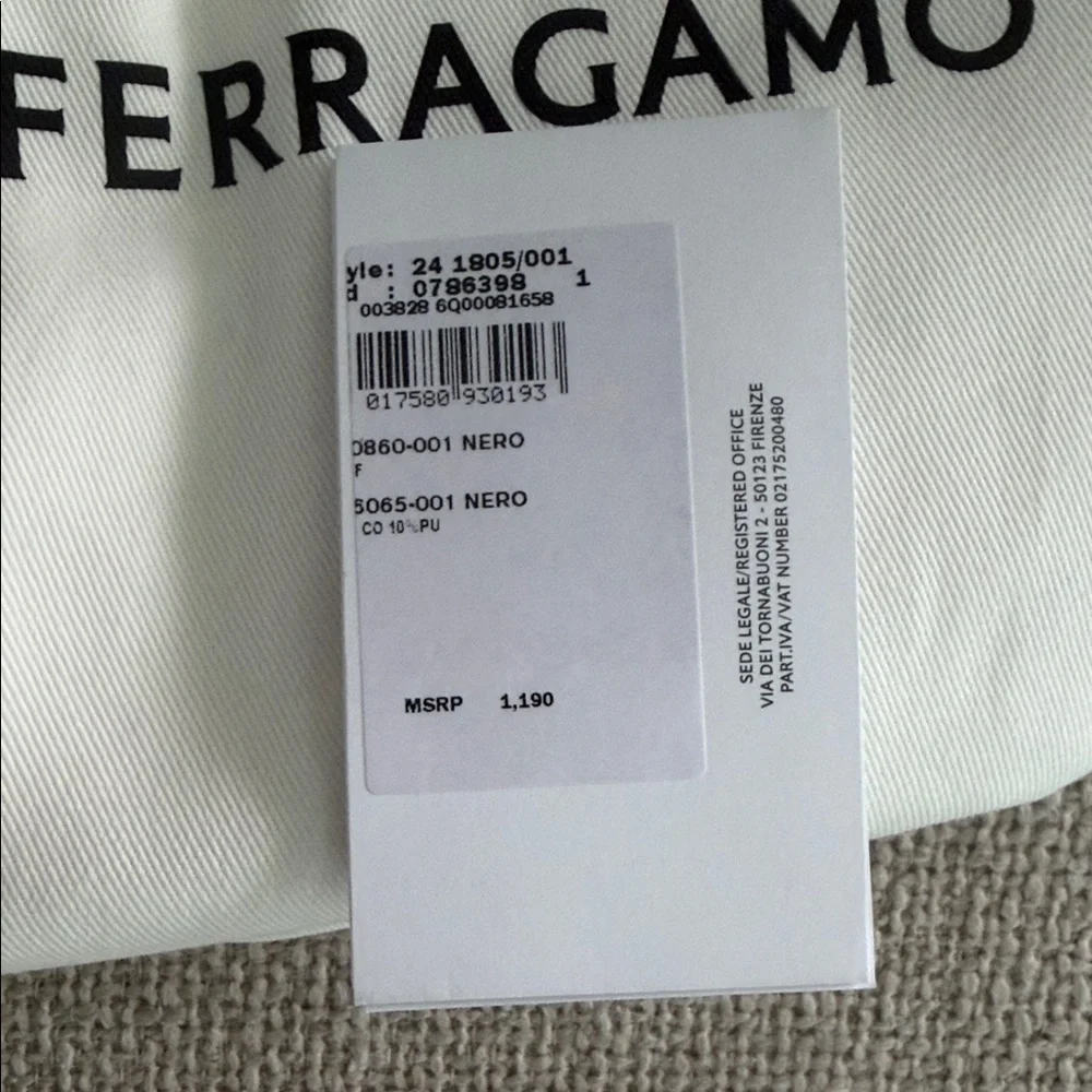 BNNW Salvatore Ferragamo Gancini Black Messenger Bag